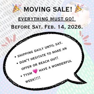 🎉 moving sale! 🎉